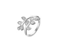 LOTUS SILVER Anello Donna Foglia Argento 925 Sterling - Design Ergonomico e Vestibilità Perfetta LP1783-3/112 - Regalo di Compleanno - Anniversario - San Valentino - Anelli Lisci - Anelli Donna