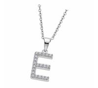 Lotus Silver Collana Lettera E Zirconia Argento 925 LP1958-1-E