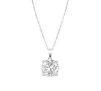 LOTUS SILVER Collier oxyde coussin blanc