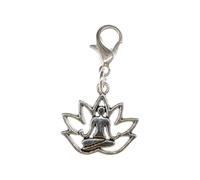 Lotus Sitz Pendente Zipper Bracciale Miniblings Om Shanti Yogi Yogini