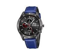Lotus Smartwatch placcato PVD nero con cinturino in pelle e gomma 50012/B