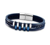 Lotus Style Bracciale Argento Blu LS1838-2/2 Uomo Gioielli Acciaio JLS1838-2-2