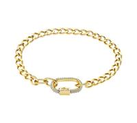 LOTUS STYLE Bracciale Donna Acciaio Inossidabile LS2338-2/2 Fantasia - Bracciale Sofisticato con Lucidatura e Finitura Raffinata - Bracciale Dorato 18,5 cm - Regalo Compleanno - Occasioni Speciali