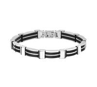LOTUS STYLE Bracciale Uomo Acciaio Inossidabile 316L - Design Sofisticato, Confortevole e Resistente all’Acqua - Nero 215 mm LS1878-2/3 - Regalo Compleanno, Festa del Papà