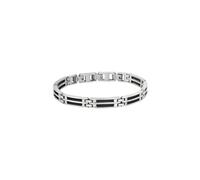 LOTUS STYLE Bracciale Uomo Men in Black Acciaio Nero Ref LS1800-2/1, 21.5 centimeters, Acciaio inossidabile, Nessuna gemma, 21.5 centimeters, Acciaio inossidabile, Nessuna pietra preziosa