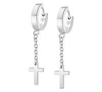 Lotus Style Orecchini da uomo LS2173-4/1 in acciaio per uomo, senza aplica, argento, perla, No aplica, Argento, Perla