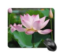 Lotus - Tappetino per mouse quadrato, portatile, con base in gomma antiscivolo, 25 x 30 cm, ultra sottile, per computer portatile, accessori da scrivania da ufficio