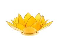 Lotus Tea Light Candle Capiz Shell, motivo: Chakra 3 Something Different