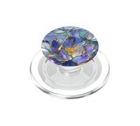 LotusBlue Purple Lotus Stained Glass Blue PopSockets PopGrip per MagSafe