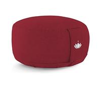 LOTUSCRAFTS Cuscino da meditazione, altezza seduta 15 cm, modello Lotus rotondo, cuscino da yoga, cuscino yoga, fodera in cotone lavabile, imbottitura in farro, certificato GOTS, logo ricamato