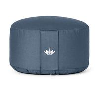 Lotuscrafts Cuscino da Meditazione, Altezza Seduta 20 cm, Modello Lotus Rotondo, Cuscino da Yoga, Fodera in Cotone Biologico (Kba), Imbottitura in Farro, Certificato GOTS