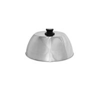 LotusGrill Cuffia in acciaio inox con termometro sul pomello, argento, DK-SS-34, compatibile con 34 cm