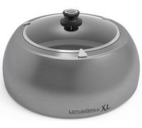 LotusGrill Cuffia per Barbecue in Acciaio Inox XL DK-SG-435, termometro Integrato, Facile da Usare