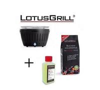 Lotusgrill - Mini 25,8cm Nero + Batterie, Cavo USB, Carbonella e Gel