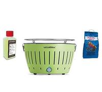 LotusGrill NEW KIT by YESEATIS 2017 - Barbecue da Tavolo + Kit Accensione Carbonella ad alte prestazioni e Gel - VERDE