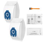 LOTUSWILD 2 sacchetti per aspirapolvere riutilizzabili con chiusura lampo per Miele Hyclean 3D GN S8, S5, S2, S800 - S858, S600 - S658, S400 - S456i, Complete C3, C2, Classic C1