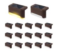 Lotvic Luci Solari da Giardino Esterno, 16 Pezzi Luci Solari per Scale Esterne, Segnapasso LED Esterno, Luce Solare Giardino, IP65 Impermeabile, per Gradini Cortili Prato Vialetto