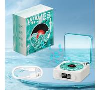 Lotvic The Waves Vinyl Player, Vinile Record Player Bluetooth, Waves Vintage Vinile Record Player, Altoparlante Wireless Bluetooth, Bluetooth Vinile Record Player Waves per ascoltare musica e