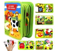 Lotvic YANGUN Busy Board Libro Montessori Interattivo 1 2 3 4 Anno, Quiet Book Sensoriale Educativo, Pannello di Feltro attività, Giochi Montessori, Giocattoli da Viaggio per Bambini Piccoli