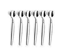 Lou Laguiole Jet 6 cucchiai Espresso Moka, Inossidabile Acciaio Inox 18/0 US, Brillante