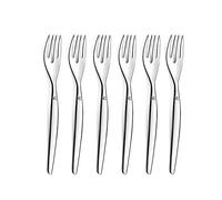 Lou Laguiole Jet 6 forchette per Torta, Inossidabile Acciaio Inox 18/0 US, Brillante