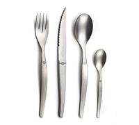 LOU LAGUIOLE Jet Posate 24 pezzi Inox per 6 persone, PVD Grigio | Servizio di posate con posate per 6 persone, 24 posterie, acciaio inox 18/0, finitura lucida, grigio vintage, lavaggio a mano