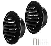 LouanXpert - Griglia di ventilazione rotonda da parete in acciaio inox, con rete fine integrata, per garage, appartamento, casa, ufficio, 10,2 cm