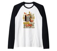 Loud And Low Since Day Anthem One Bassista Bass Guitar End Maglia con Maniche Raglan