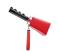 Loud Cowbell - Steel Noisemaker High Pitch | 9 Inch Metal Built In Clapper Ergonomic Grip Handle Resistant Finish for Football, Hockey, Baseball, Basketball, Games Concert