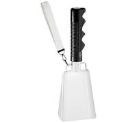 Loud Cowbell - Steel Noisemaker High Pitch | 9 Inch Metal Built In Clapper Ergonomic Grip Handle Resistant Finish for Football, Hockey, Baseball, Basketball, Games Concert