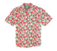 Loud Originals Uomo Regular Camicia a Manica Corta Floreale Verde Molla Parata