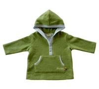 loud + proud 118 - Maglietta Teddy a maniche lunghe con cappuccio in 100% cotone organico, unisex, Verde (Grün (Grün)), 50/56