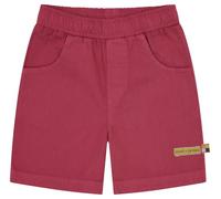 loud + proud Bermuda Light Twill, Tinta Unita, in Cotone Biologico, Certificato GOTS, Rosso, 110-116