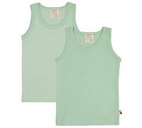loud + proud Confezione Doppia, a Costine Sottili, Cotone Biologico e Certificato GOTS Canottiera, Pistacchio, 86 cm-92 cm Unisex-Bambini e Ragazzi