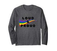 Loud & Proud Pride Month Rainbow per LGBTQIA e alleati Maglia a Manica