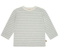 loud + proud Streifen mit Leinen und Bio Baumwolle, GOTS Zertifiziert Maglia a Maniche Lunghe, bambù, 98-104 Unisex-Bambini e Ragazzi