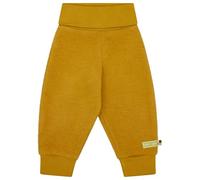 loud + proud Wollfleece, GOTS Zertifiziert Pantaloni, Curry, 74-80 Unisex-Bambini