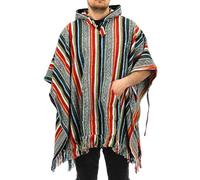 LOUDelephant Cotone Spazzolato Poncho con Cappuccio - Messicano Diamante, One Size