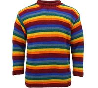 LOUDelephant Maglione in lana grossa, Arcobaleno, M