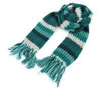 LOUDelephant Sciarpa lunga a righe in maglia di lana grossa, Taglia unica