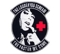Louder you Scream faster We come nero Iron Sew on patch ricamato