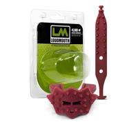Loudmouth - Paradenti 3D a forma di pallone da calcio SpikeSurge con cinghia, adatto per adulti e ragazzi, accessorio per calcio (rosso cardinale di , rosso)