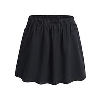 LoudSung Lower Sweep Shirt Extender Mezza Lunghezza Slips Mini Underskirt Regolabile Undershirt per Donne Ragazze, Nero-puro02