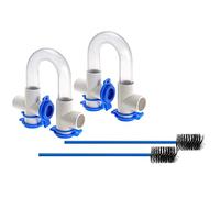 Loufy Confezione da 2 sifoni per condensa standard da 3/4 pollici con per la pulizia da 40,6 cm, trappola a U in PVC trasparente per sistemi HVAC, condizionatori d'aria