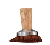 Loufy Spremiagrumi per caffè espresso: tampone da caffè con manico in vero legno, tampone espresso con cuscino in silicone, durevole e facile da usare, 51 mm.