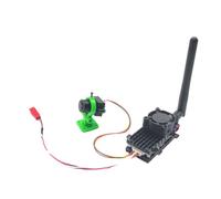 Loufy Trasmettitore Wireless 5.8Ghz 2W FPV con Portata di Oltre 20 Km 2000MW 48CH Video AV Audio Mittente + Camma 1000TVL per Drone da RC FPV