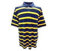 Louie James Misto Cotone Pique Polo IN Blu Scuro/Giallo