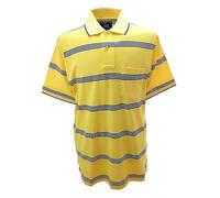 Louie James Misto Cotone Pique Polo IN Giallo/Blu