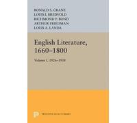 Louis A. Landa English Literature, Volume 1 (Tascabile) Princeton Legacy Library