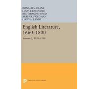 Louis A. Landa English Literature, Volume 2 (Copertina rigida)